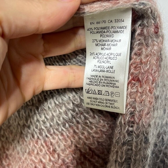 Anthropologie Knitted & Knotted Cody Peplum Mohair Wool Cardigan Sweater M NWOT - Picture 7 of 12